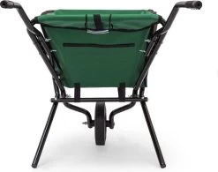 Relaxdays Kruiwagen Opvouwbaar - Inklapbare Tuinwagen - Vouwkruiwagen - Groen - 50 L -Tuin Kortingswinkel 1200x948