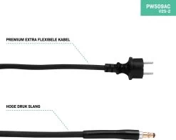 VONROC PRO Hogedrukreiniger V25-2 – 2500W – 195 Bar – 468 L/h – Duurzame Inductiemotor – Incl. 8m Slang, Slanghaspel, Terrasreiniger, Reinigingstank En Meer -Tuin Kortingswinkel 1200x952