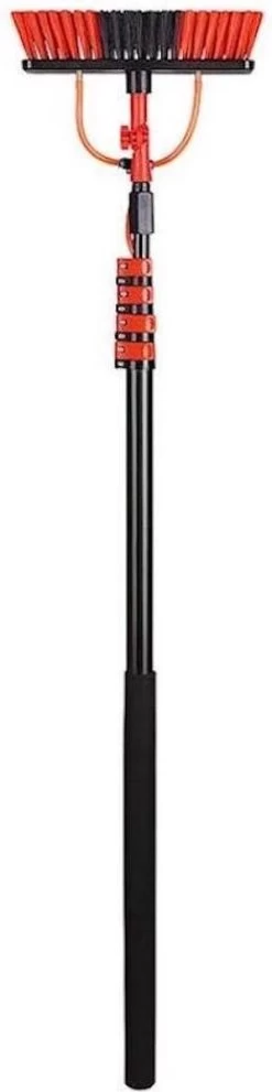 HIGHWALL Telescoopsteel Met Borstel - Glazenwassersset - Tot 4,6m Uitschuifbaar - Met Zeepdispenser