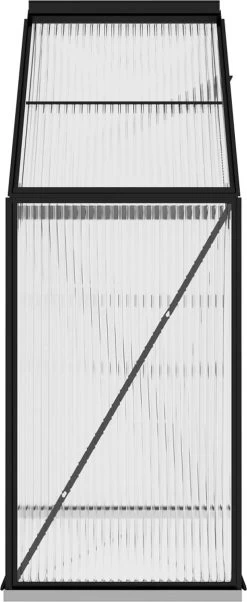 VidaXL Broeikas 1,33 M² Aluminium Antracietkleurig -Tuin Kortingswinkel 492x1200 1