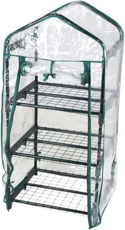 Pro Garden Kweekkas Groen 17-delig 90x50 Cm -Tuin Kortingswinkel 655x1200 1