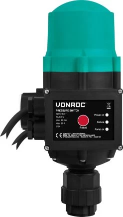 VONROC Hydrofoorpomp / Automatische Pomp - 1000W - 3500l/h - Met Drukschakelaar - Droogloopbeveiliging - Voor Besproeien En Huishoudwater -Tuin Kortingswinkel 683x1200 1