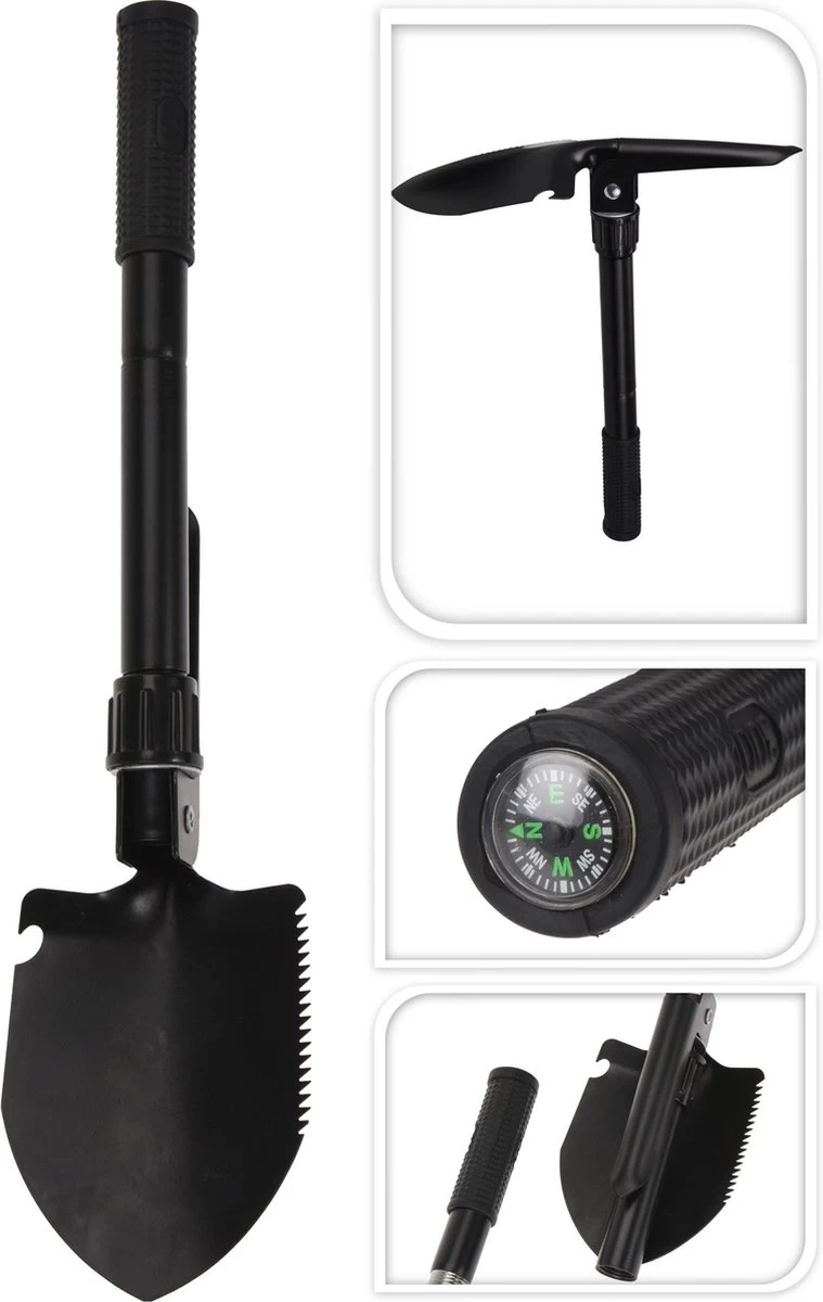 Kleine Klapschep/vouwschep Met Houweel En Hoes 41 X 13 Cm - Outdoor/survival Accessoires 1 Kleine Klapschep/vouwschep Met Houweel En Hoes 41 X 13 Cm - Outdoor/survival Accessoires