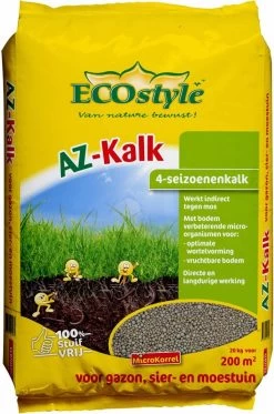 ECOstyle AZ Kalk Micro Korrel – Voor Gazon, Sier- En Moestuin - Corrigeert Zuurgraad Direct En Langdurig - Werkt Tegen Mos - CO2-Neutraal – 265 M² - 20 KG -Tuin Kortingswinkel 794x1200 4