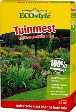 ECOstyle Tuinmest Organische Meststof - Border & Siertuin - Natuurlijke Meststof Gazon - 120 Dagen Voeding- 100 M² - 10 KG -Tuin Kortingswinkel 818x1200 1