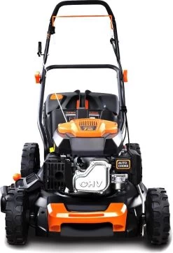 FUXTEC Grasmaaier Benzine - 46cm - Zelfrijdend / Zelftrekkend / Achterwielaandrijving - Mulchfunctie - Opvangbak 50L - FX-RM4646 -Tuin Kortingswinkel 818x1200