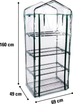 Kinzo Plastic Broeikas 69 X 49 X 160cm -Tuin Kortingswinkel 838x1200 6