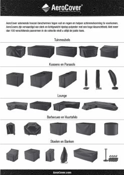 AeroCover Loungesethoes 220x220x90xH70 Cm - Antraciet -Tuin Kortingswinkel 852x1200