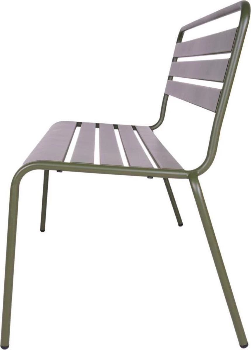 MaximaVida Metalen Tuinbank Max 120 Cm Olijfgroen 2 MaximaVida Metalen Tuinbank Max 120 Cm Olijfgroen - Afbeelding 2