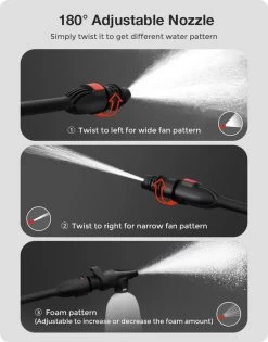 Merkloos Home Hogedrukreiniger - 2100W - 165 Bar - Met Verstelbare Nozzles Slanghaspel 5m Netsnoer 10m Slang - Voor Reiniging Huis Auto Tuin -Tuin Kortingswinkel 940x1200
