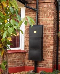 Prestige Regenton Grijs (waterton) 100L (incl. Kraantje En Aan De Wand/muur Te Bevestigen) -Tuin Kortingswinkel 972x1200 2