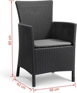 Allibert Iowa Tuinstoel - 60x62x89cm – Grafiet -Tuin Kortingswinkel 996x1200 2